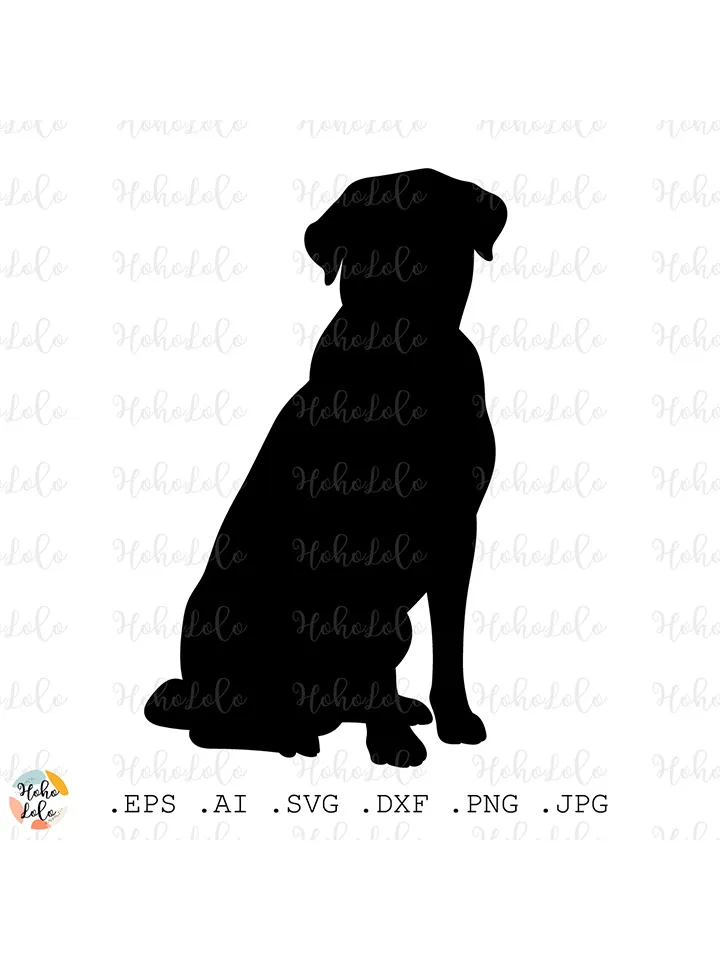 Labrador Svg, Labrador Silhouette, Labrador Cricut, Labrador Clipart Png, Labrador Stencil Template Dxf