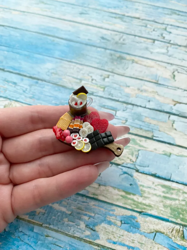 Miniature Valentine Day Board with Polymer Clay