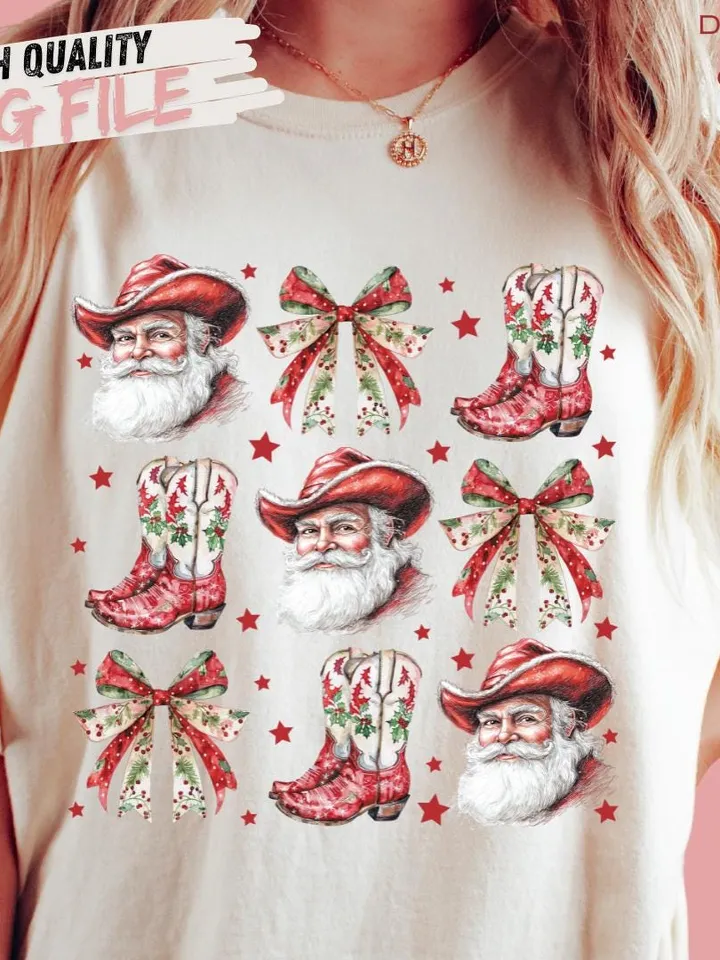 Cowboy Christmas PNG, Coquette Christmas png, Merry Christmas png, Western Sublimation, Western Christmas png, country Christmas png