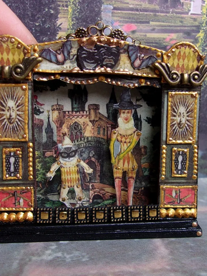 Puppet show. Dollhouse miniature.1:12 scale.