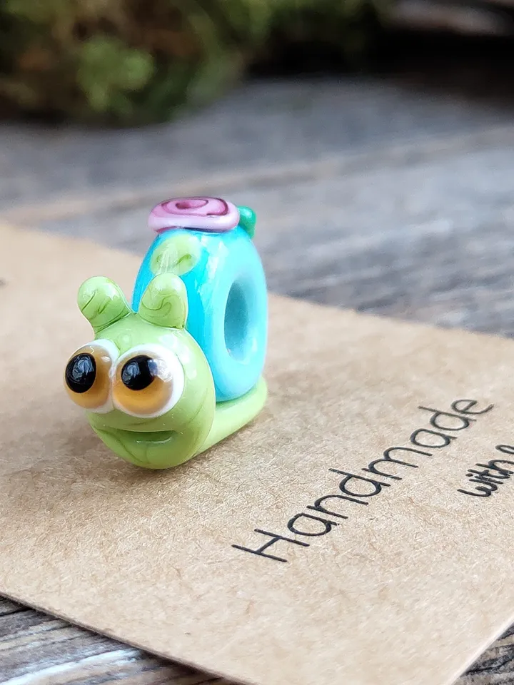 Fox charm bead fox Jewelry fox bracelet glass fox gift fox miniature fox glass beads large hole beads lampwork beads European big hole beads