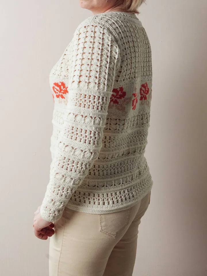 Women's Pullover Sweater Sabrina Crochet Pattern