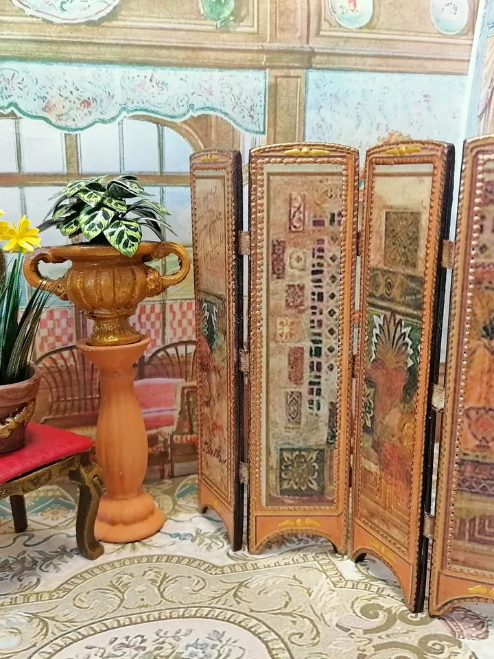Handmade screen for a dollhouse.1:12 scale. $33.00 | Buy online with ...