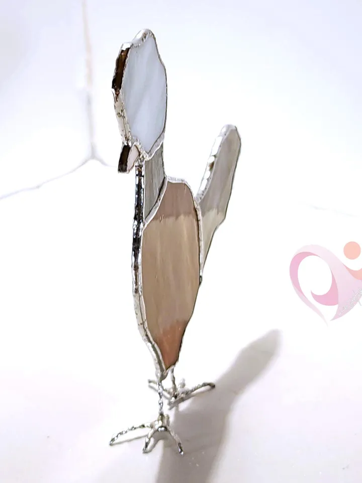 Stained Glass Chicken Suncatcher Cute Polish Hen Decor for Farmhouse Memorial Gift for Chicken Lover