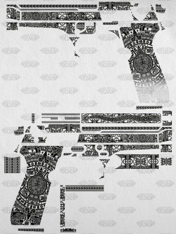 VECTOR DESIGN Beretta 92 FS Aztec calendar