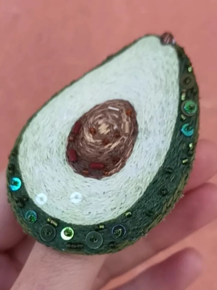Avocado brooch