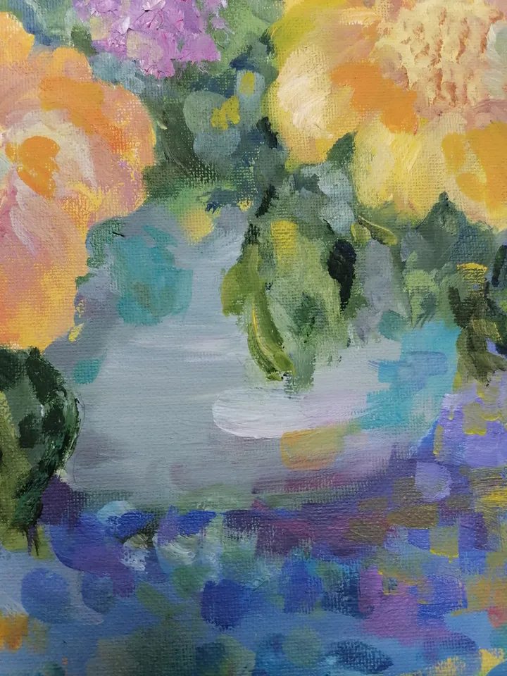 Painting Summer flowers. Flowers. Wall Art. Vase with Flowers. Summer