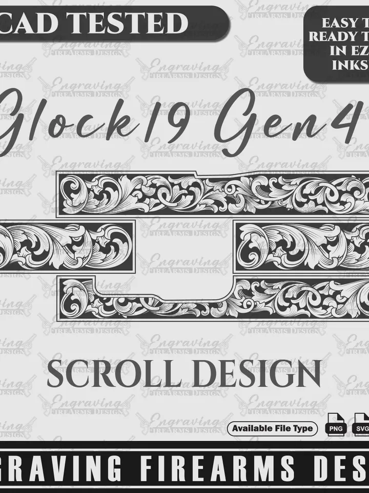 Engraving Firearms Design Glock 19 Gen4 Scroll Design