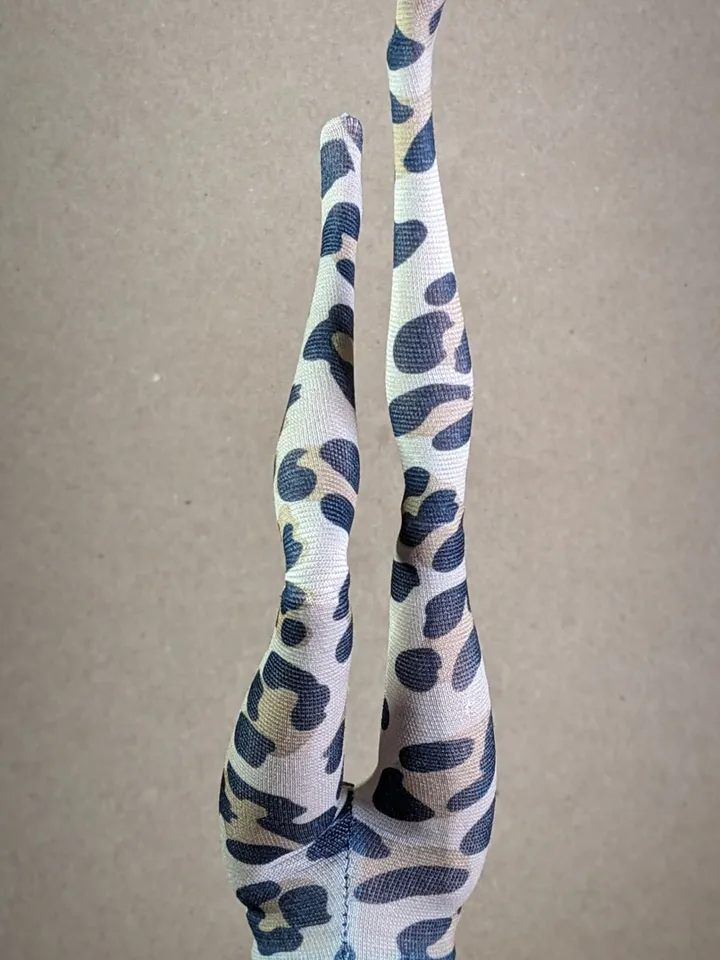 Handmade leopard-print tights for 1/6 scale fashion dolls