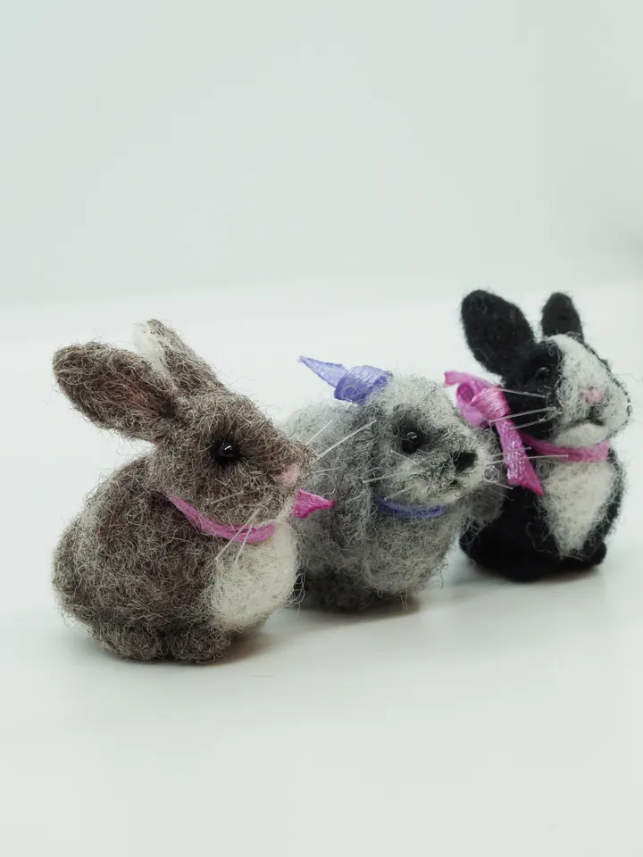 Cinnabun the rabbit, miniature needle felted bunny, gift for her, tiny rabbit, made to order