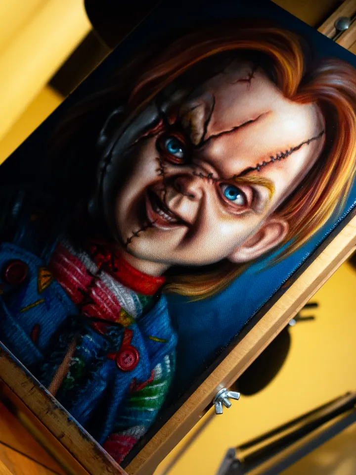 Original oil painting Chucky Child's Play