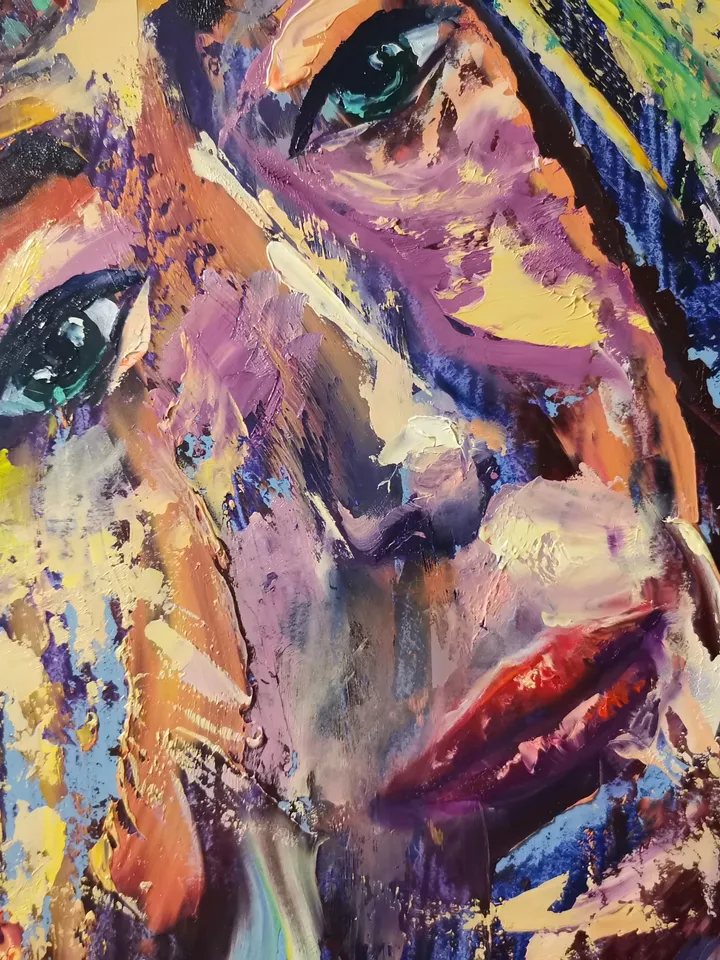 Female artist Girl Beauty Love Art Original Oil Painting Artist Svinar Oksana