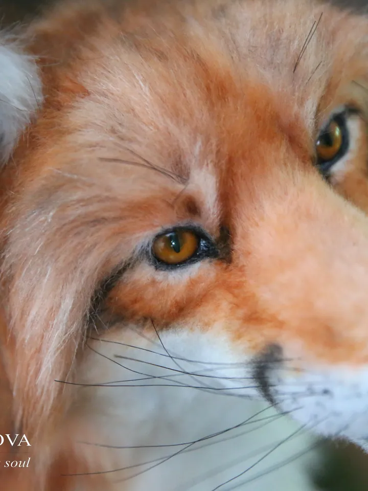 Fox Alice realistic plush toy.