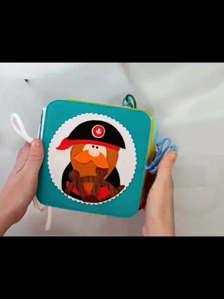 Pirate Quiet book pattern PDF & Tutorial pages, Felt book pattern svg, Quiet book ideas, Sensory toys, Pdf felt sewing pattern for toddler