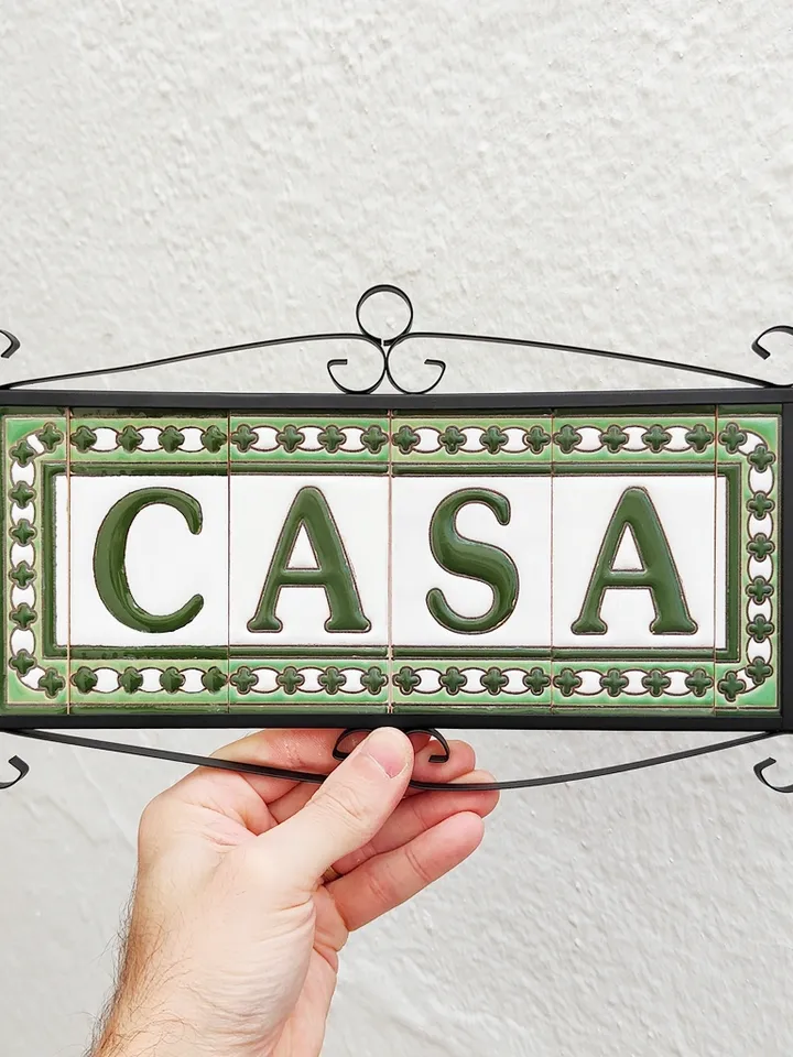 Ceramic letters and numbers 11cm (4.3") for the wall - Hand-glazed in Spain - "CORDOBA" models - Ceramic letters number -