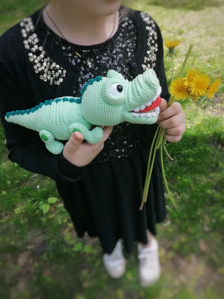 PDF Amigurumi Funny Crocodile Amigurumi Animal Funny crochet crocodile Crochet crocodile pattern crocheted alligator pattern crochet animal