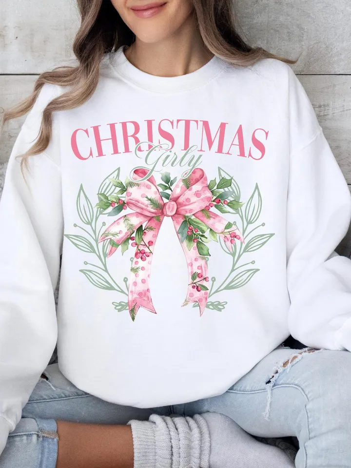 Pink Christmas Girly png, Christmas Coquette Bow png, Pink Christmas png, Girly png, Aesthetic png, Merry Christmas png, Retro Christmas