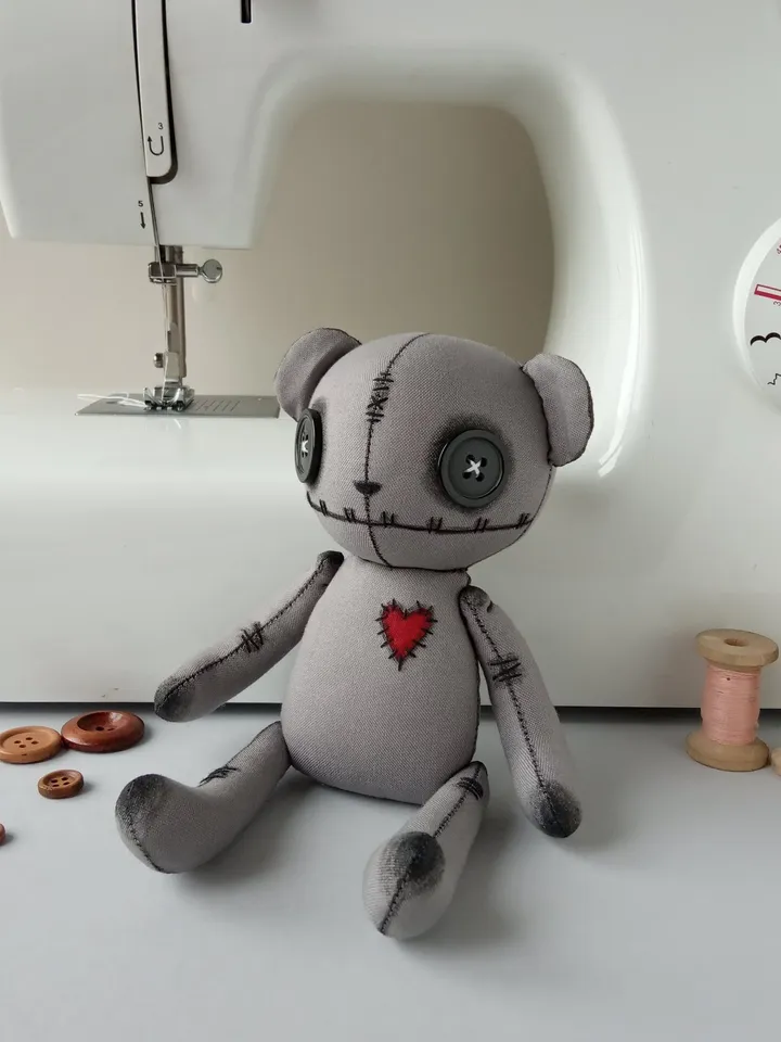 Handmade Bear Doll – Gray