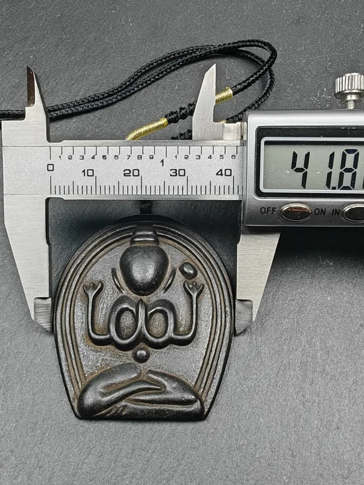 Vintage Tibetan Chenrezig / Padmapani Amulet,Gandhanra Buddhism Badge Pendant, Spiritual Gift,Protective Charm,Made of Thokcha,49×42mm