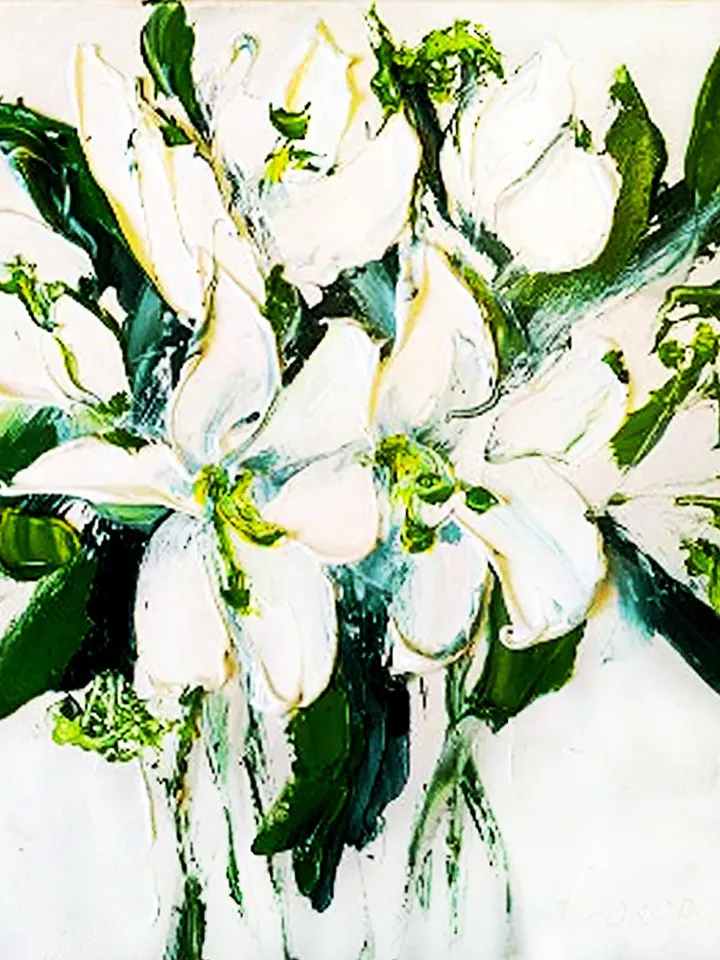 Lily Painting Flower Original Art Original Oil Painting Painting Painting Abstract Floral Painting Gift by ArtProkopaloSv