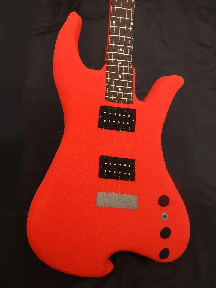 Red plush guitar