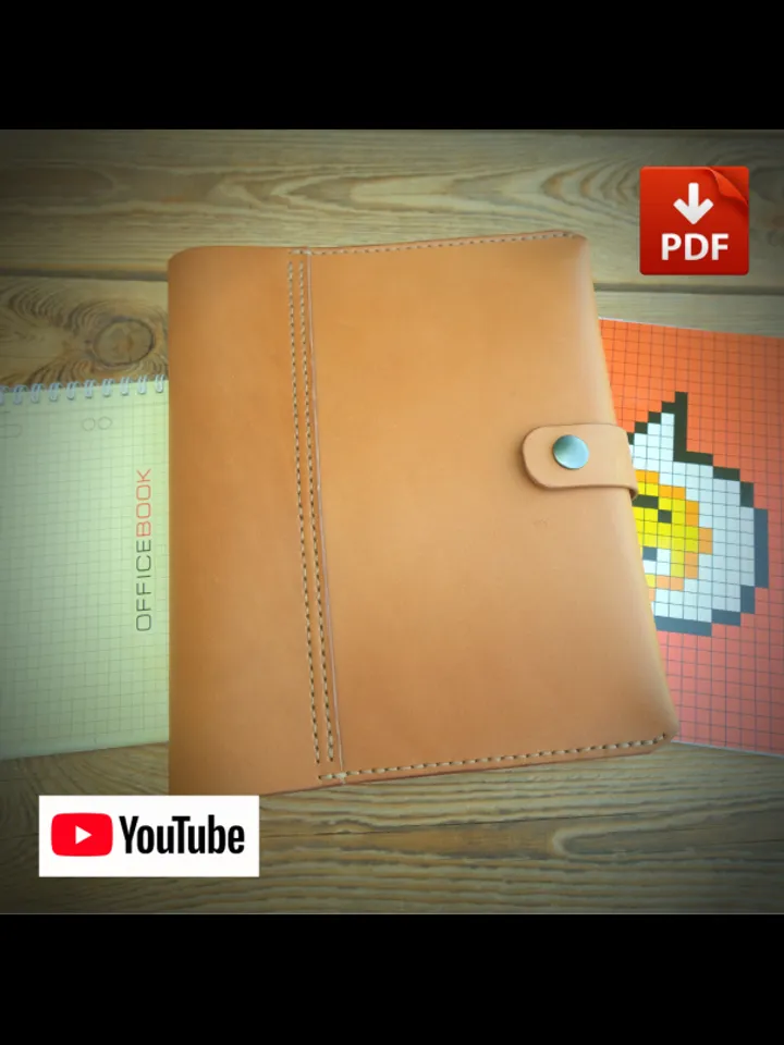 Leather pattern - to make a leather Folder. F-3