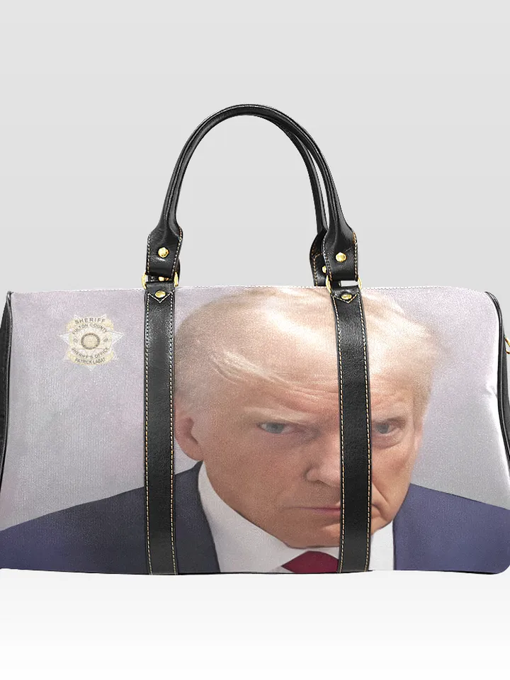 Trump mugshot Travel Bag, Duffel Bag