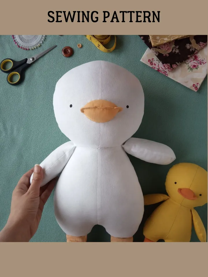 Stuffed Duck Pattern (2 sizes) & Tutorial