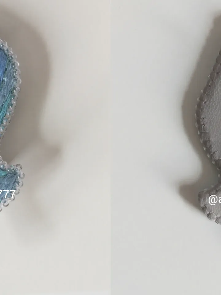 Brooch "Blue leaf"