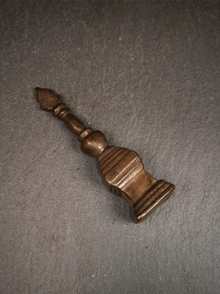 Gandhanra Vintage Tibetan Buddhist Tower Amulet,Stupa,Pagoda Pendant,Made of Thokcha,3.35 inches