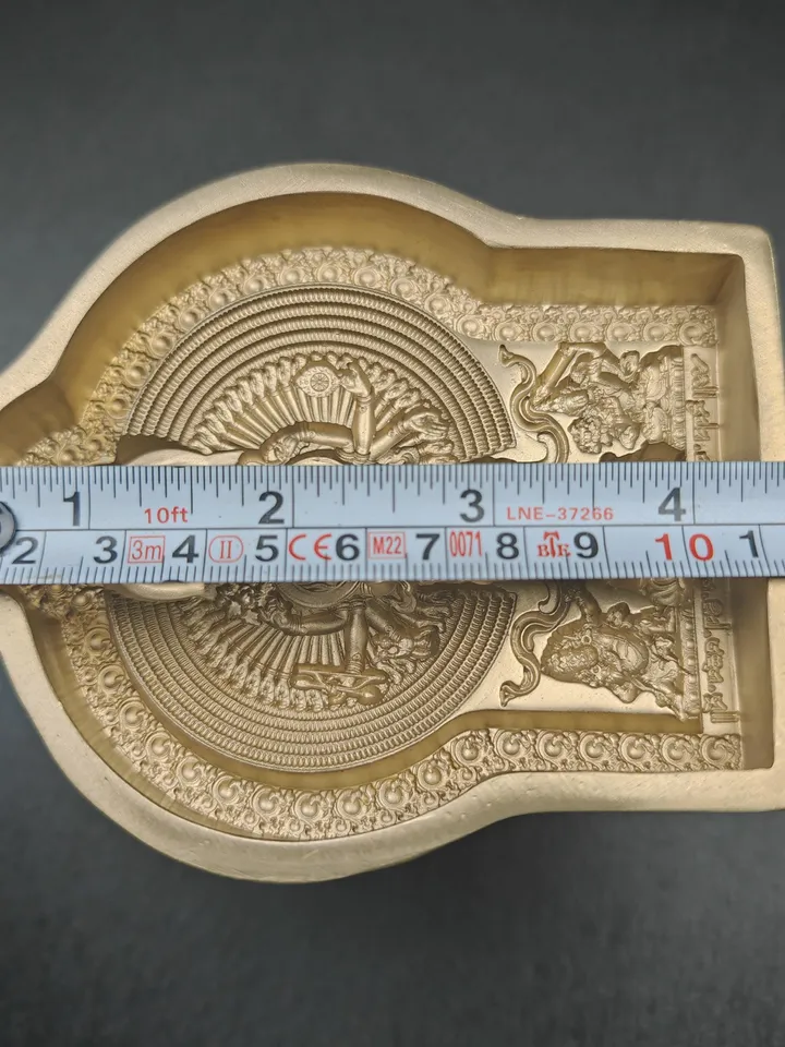 1000 Arms Avalokitesvara Tsa Tsa Mold,Gandhanra Tibetan Copper Mould For Making Clay Buddha Statue Offering,Tsha Tsha Mould，11cm Height