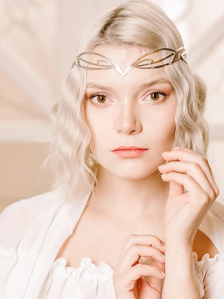 Jewelry for modern elves and fairies Elven style diadem bridal tiara art nouveau circlet Fantasy Fairy Wedding Marishka
