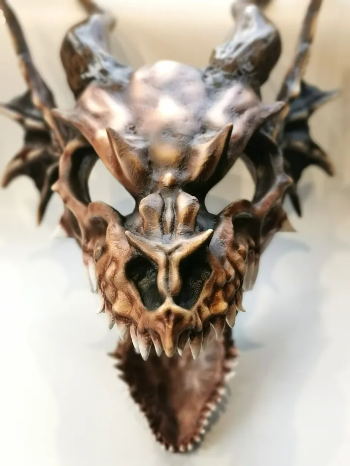 Dragon skull Mask, Dragon Mask, pagan headdress, ritual mask, fantasy dragon, dragon costume, shamanic mask, pagan mask
