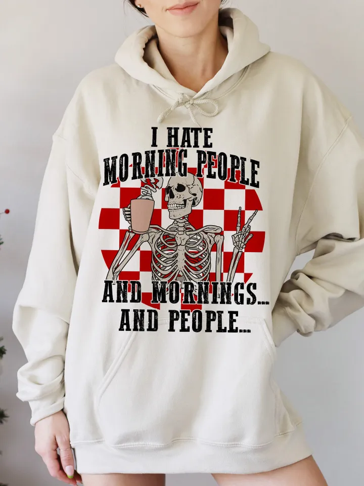 I hate Morning People, And mornings, And people. Funny Retro Christmas Png, Trendy Christmas Sublimation Design, Christmas shirt design