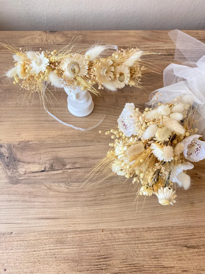 Virgo bridal crown, wedding bridal crown, natural flower,bridal bouquet,Daisy Flower Crown, Bridal Hair Accessories,White flower crown