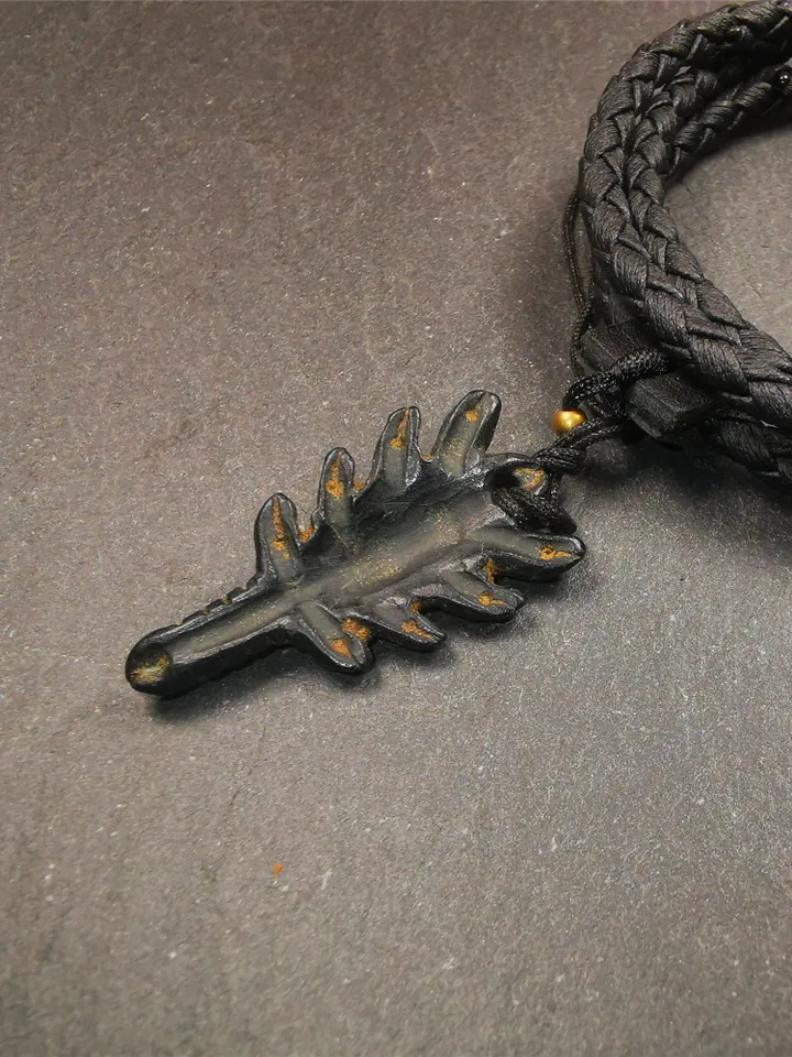 Gandhanra Handmade Tibetan Amulet,Obsidian Carved Scorpion Guru of Padmasambhava Pendant,1.38"