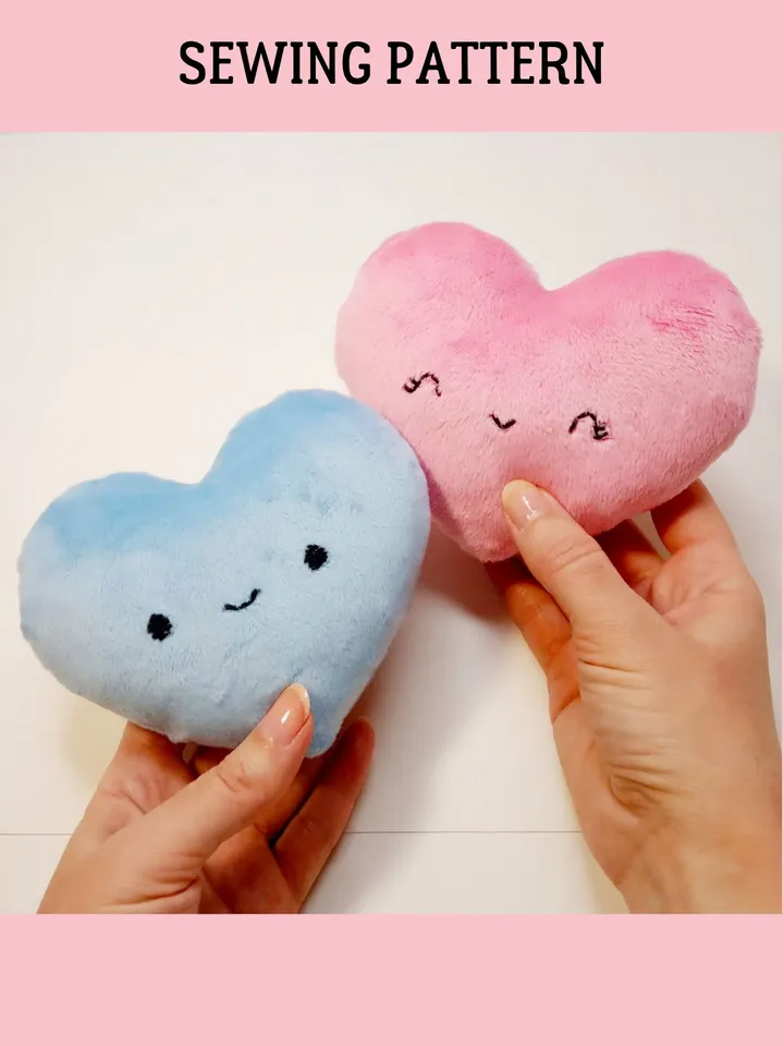 Plush Heart Sewing Pattern (2 sizes)