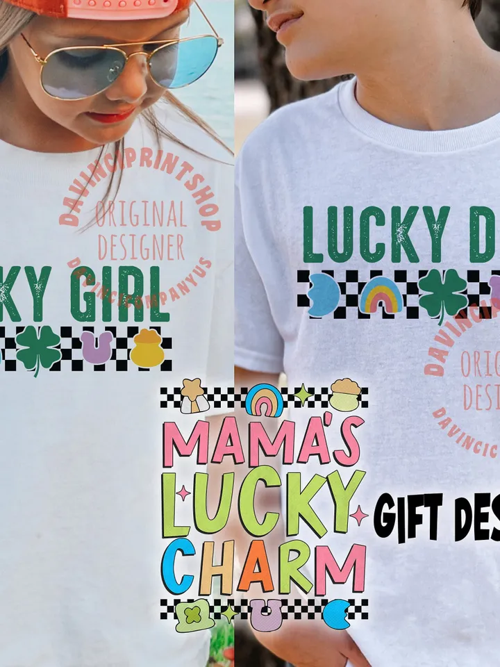 St.Patricks Day png, Kid St.Patricks Day png, Lucky Charms, Lucky png, Kids sublimation, toddler png, boy png, girl png, retro, png