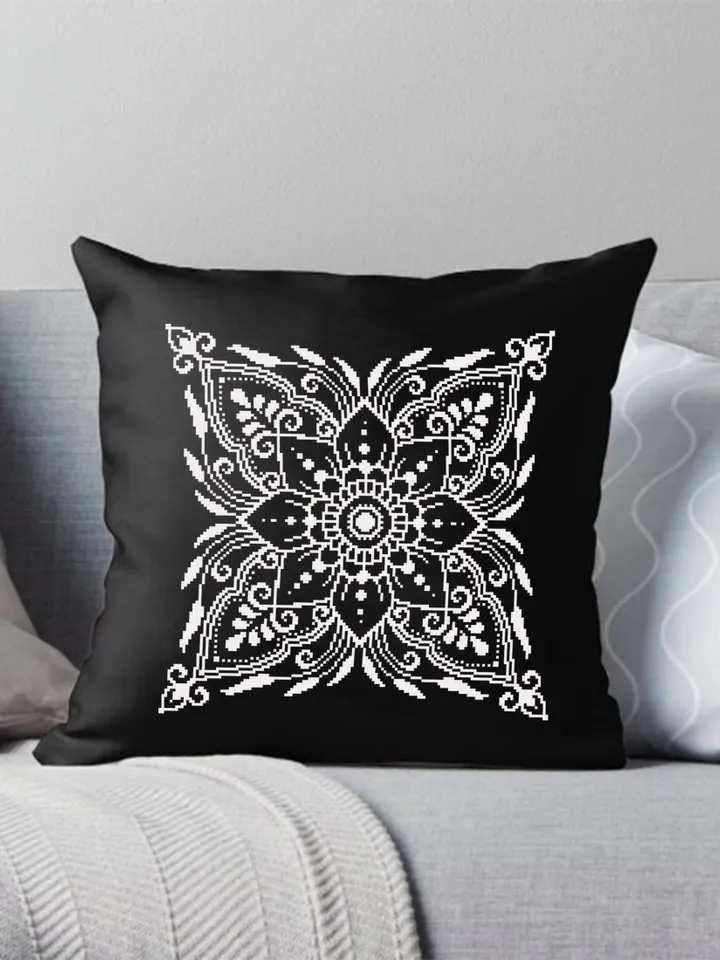 Flower cross stitch pattern PDF download Mandala cross stitch chart, Flower mandala pattern digital PDF, Floral ornament embroidery #M208