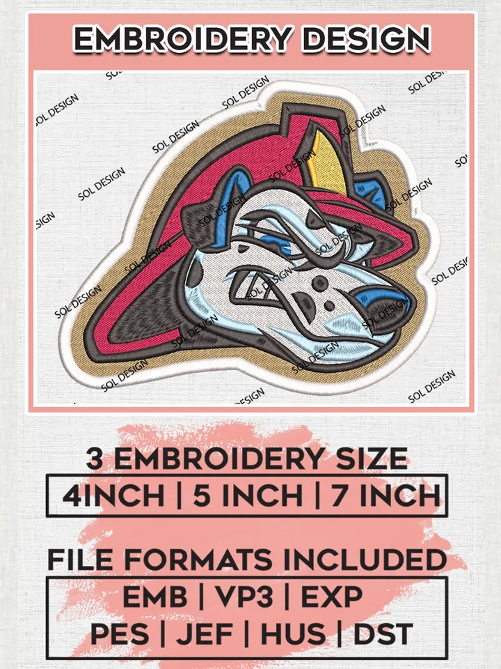 MiLB Peoria Chiefs Embroidery Design Files, MiLB Peoria Chiefs Logo, Minor League Baseball Logo Embroidery Designs, MiLB embroidery designs, Machine embroidery designs, Digital Download