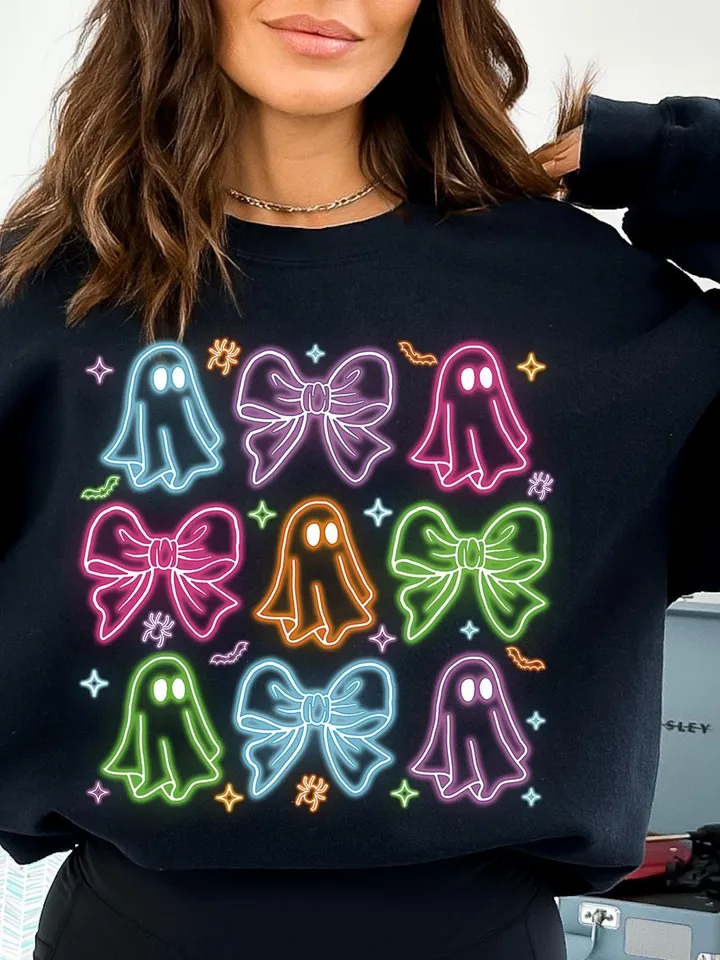 Coquette Halloween Neon Png, Halloween Ghost Neon png, Halloween Png, Spooky Season Png, Social Club Png, Girly Coquette, Halloween Mama Png