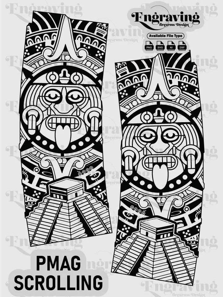 PMAG AZTEC Engraving SVG | Vector File Bundle for Laser Engraving Design