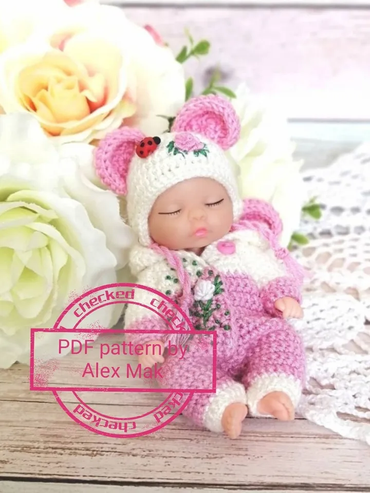 Miniature doll clothes PDF Pattern