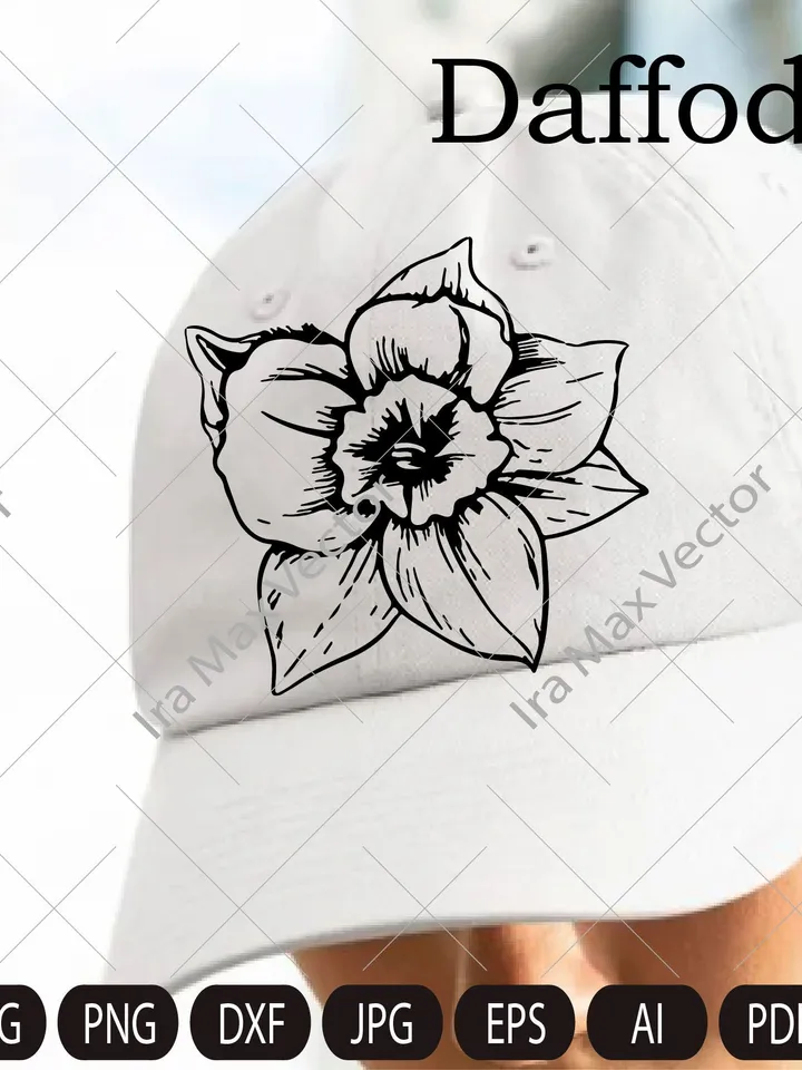 Daffodils svg, Daffodil Flowers svg, Narcissus flower bouquet svg, Birth flower svg, Spring flowers svg, png, cut file