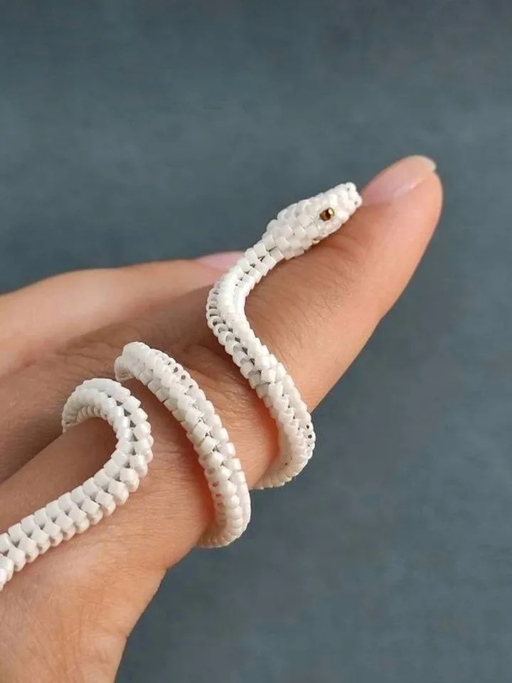 PDF tutorial - Beaded Snake ring