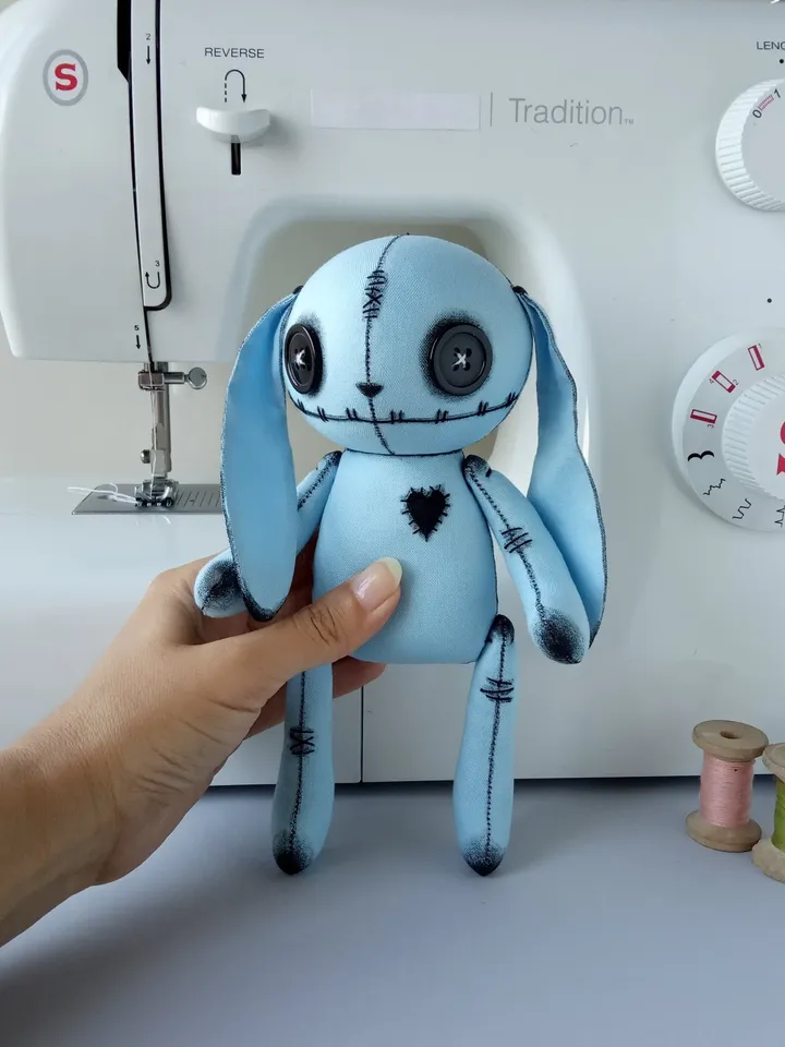 Handmade Bunny Doll – Blue