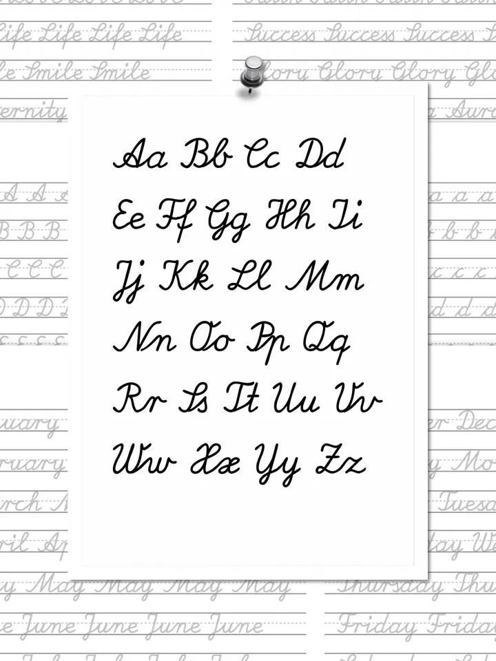 Calligraphy tracing worksheets, handlettering practice, cursive letters printable