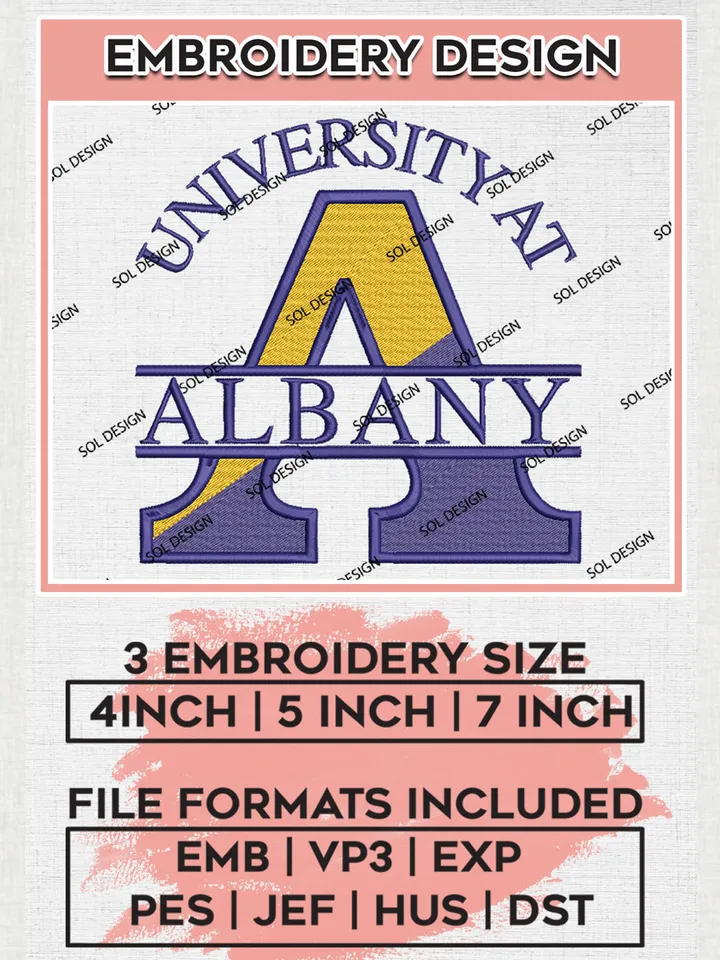 UAlbany Great Danes College Football Team Wordmark Logo embroidery designs, NCAA UAlbany Great Danes Logo Machine embroidery files, NCAA Team Logo embroidery designs, NCAA Game Day Machine embroidery designs, Digital Download
