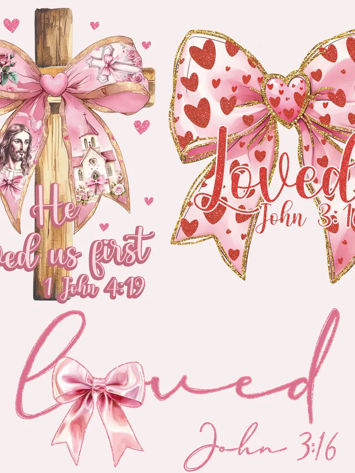 38 Bestseller Christian valentine png bundle,Jesus valentine bundle png, retro Jesus valentine bible verse Valentine Coquette Bow Jesus