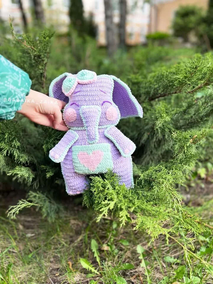 PDF Crochet Elephant the Cushion Pattern, Pillow Pattern, Plush Toy, Amigurumi Elephant, Crochet Elephant, Plush pattern, Animal Pattern